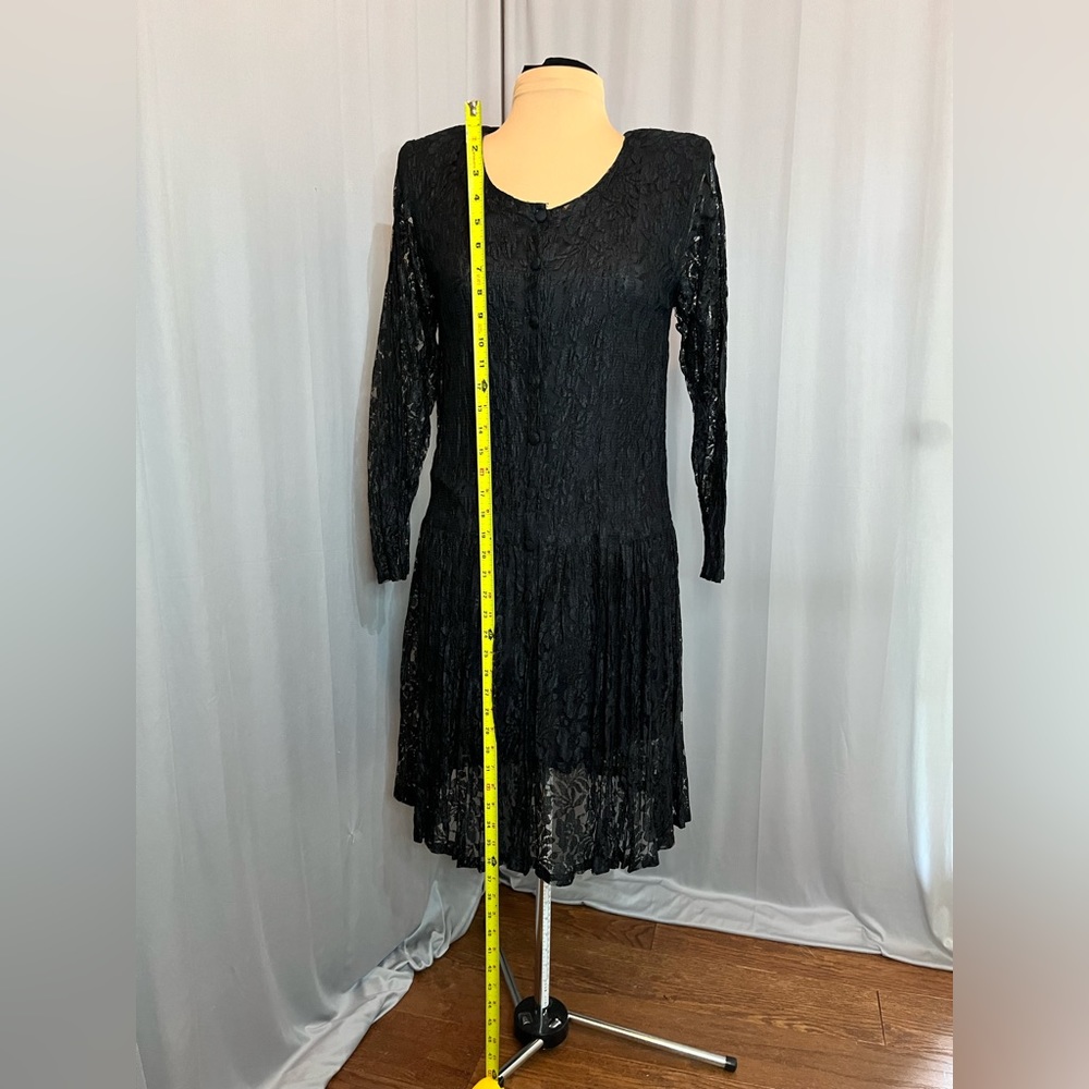 Nostalgia Lace Black Dress Vintage - Picture 5 of 10